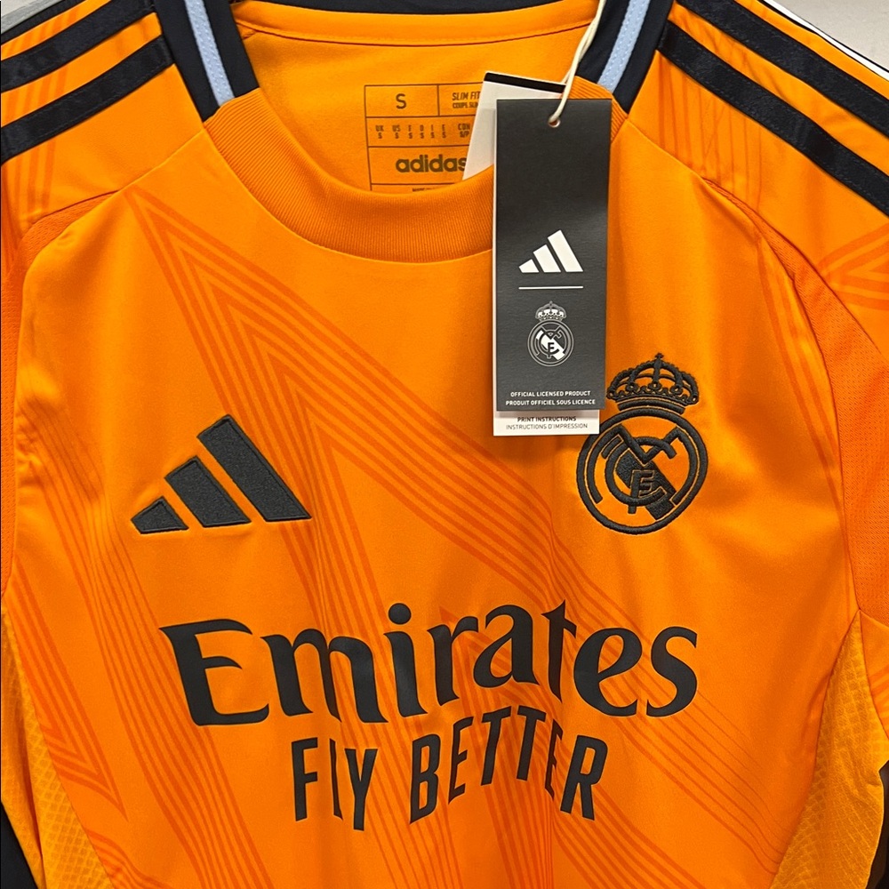 Adidas Orange Real Madrid Soccer Jersey